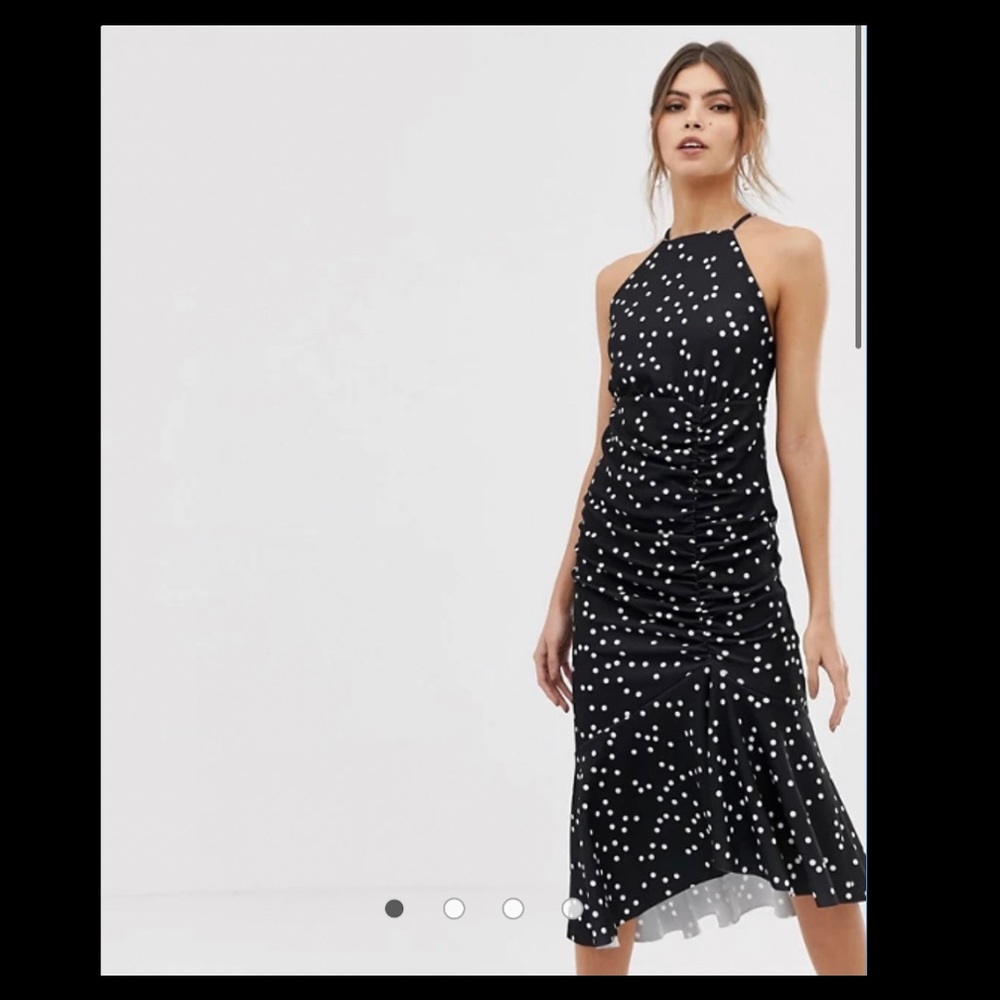 ASOS Rouched PolkaDot Dress - Picture 8 of 8